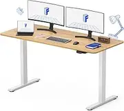 FLEXISPOT Adjustable Height Standing Desk, 120cm Maple Top, Full-Piece, Home Office Computer Desk, Ergonomic Stand-Up Workstation