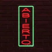 NEW "ABIERTO" w/BORDER VERTICAL 30x12x1 INCH LED FLEX WINDOW INDOOR SIGN 30960