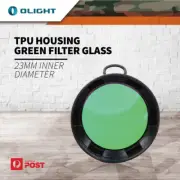 Olight Tpu Housing, Green Filter Glass For Torch 23mm Inner Diameter #fm10-g V2