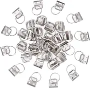 45Pcs Sliver 4/5 Inch Key Fob Hardware with Key Rings Sets, Perfect for Bag Wris