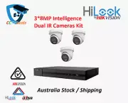 HiLook 3 x8MP IPC-T282H-MU Camera with IntelliSense, Built-in Mic, 4CH 4K NVR