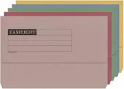 ValueX Document Wallet Heavyweight, Half Flap Foolscap, Assorted Colours, Pack of 50