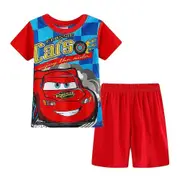 4-7 Years Kids Pyjamas Cars Lightning McQueen Printed T-shirts Tops + Shorts Nightwear Loungewear Sleepwear Outfits Sets 29 4 Years