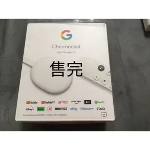 已拆封福利品Chromecast with Google TV 4K 第四代 安卓電視棒 電視盒 HDR