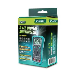 【Pro'sKit 寶工】MT-1220 3-1/2數位電錶 2mA小電流測試 非接觸驗電測量 LED照明