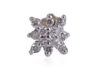 Pave 0.12 Cts Round Brilliant Cut Diamond Nose Stud In 750 Fine 18K Gold
