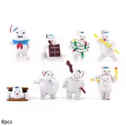 8PCS Ghostbusters Afterlife Mini Puft Set Bobblehead Headknocker Figure Toy Desktop Ornament Gift -NMAOV