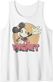 [Disney] Mickey And Friends Mickey Mouse Retro Distressed Tank Top