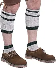 [AlpsOak] Lederhosen Socks for Men - 2 Piece Loferl Trachten Socks - Oktoberfest Socks - Bavarian and German Socks