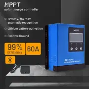 60A Solar Panel Battery Regulator MPPT Controller 12V/24V/36V/48V Bluetooth