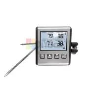 Digital Food Thermometer w/Timer BBQ Thermometer Alarm Function Food Thermometer