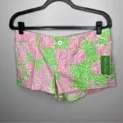 NWT LILLY PULITZER Walsh Shorts Limade Cheat Ya Green Pink 6