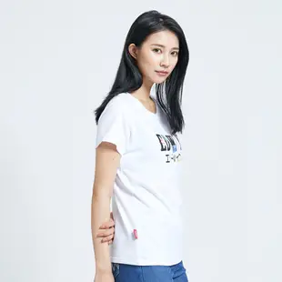 EDWIN 人氣復刻 超市系列 總匯LOGO短袖T恤(白色)-女款