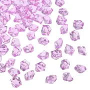 200pcs Fake Ice Rocks Acrylic Light Purple Fake Crystals Ice Diamonds