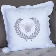 Bumble Bee 20" x 20" Throw Pillow by Crown Linen Designs