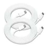 Pack for Apple USB C to USB C Charging Cable 6ft 60W,Long Type C to 6FT 2 White