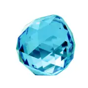Sea Blue Crystal Ball Prism Pendant Suncatcher, 30mm