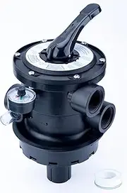 Sharutia SP0714T Top-Mount Multiport Valve Compatible with Hayward Variflo S166T, S180T, S210T, S244T All ProSeries and VL Series Sand Filter,7 Positions Clamp Style Multi Port Control Valve Black