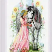 Stitch & Gallop: Horse Girl Counted Cross Stitch Kit - Create Your Own Equestria