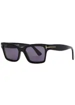 Tom Ford Mikel Rectangle-frame Sunglasses, Sunglasses, Black, Rectangle Frame, Designer-engraved Lenses, 100% UV Protection ONE SIZE