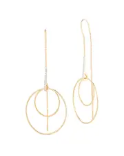 I. Reiss 14K 0.14 ct. tw. Diamond Thread Earrings