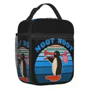 i5655 Noot Noot Pingu Thermal Insulated Lunch Bag Women Meme Penguin Portable Lunch Tote for Work School Multifunction Food Box swg4887