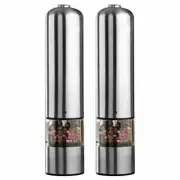 New 2 Electric Spice Salt Pepper Mill Grinder Stainless Steel Muller Bar Gadgets