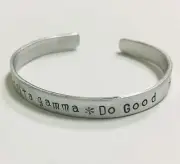 Delta Gamma Motto Do Good DG FREE SHIPPING Sorority Greek cuff bracelet