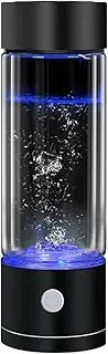 Hydrogen Rich Water Bottle Portable Hydrogen Water Maker Ionizer Water Generator with Inhaler & Adapter USB Rechargeable SPE & PEM Technology Make Hydrogen Content to 800-1200 PPB 400 Ml