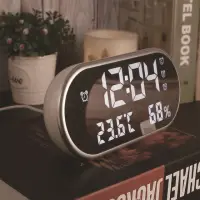在飛比找momo購物網優惠-【Homewell】創意電子溫濕度計鬧鐘