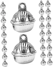[CORHAD] 30pcs Vintage Bell Pendants Diy Craft Charms Small Metal Bells for Jewelry Making Retro Decor Ornaments