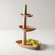 Viva Terra 3 tiered bamboo serving tower modern food buffet table display piece