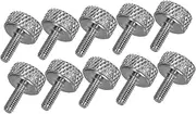 jojofuny Set of 10 Locking Bolts for Vernier Calipers Metal Caliper Screws Knurled Screws Flat Head Hardware Enhanced Stability