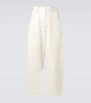 [Lemaire] Lemaire Cotton drill barrel-leg pants UK 32 white