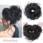 Curly Real as human Messy Bun Hair Piece Scrunchie Cover Ponytail Hair Extension