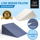 Mona Bedding Wedge Pillow Memory Foam Cushion Back Rest Neck Support Sofa Bed