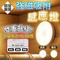 在飛比找momo購物網優惠-【升級八燈款】智能LED磁吸充電人體感應燈