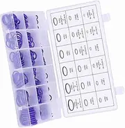 270pcs Assorted Car Air Conditioning O Ring Seal Gasket Set Rubber Washer Seals for Auto Home Appliances (Purple)
