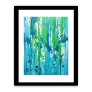 Green Dripping Color Framed Art Framed print Art Poster