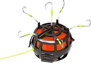 Reverse Bottom Bait Cage, Reverse Bottom Rig with 6 Hooks, 360° Floating Bait Cage Fishing Hook, Suitable for Most Water Conditions