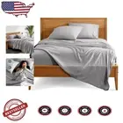 1800 Thread Count Luxury Twin Sheet Set - Ultra-Soft Microfiber, Light Grey
