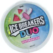 Ice Breakers Sugar Free Mints Duos Watermelon 32 Tins (4 boxes) Free Shipping