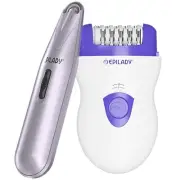 Face & Body Hair Removal Device Bundle, Speed Corded Epilator + Esthetic Faci...