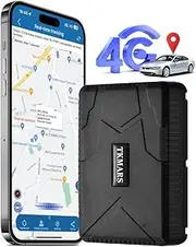 TKMARS 4G GPS Tracker TK915, Real Time Car Magnetic GPS Tracking Device, 7800 mAh Battery, Anti-Loss Transmitter, Geofence IP58 Waterproof, Free App Without Subscription