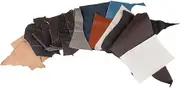 Rayher 8301500 Leather Scrap Material, Multi-Colour, 500 g, Leather Pieces, Without Harmful substances