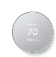 Google Nest Thermostat - Smart Programmable Wi-Fi Thermostat - Fog NEW