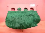 Decorative Trimmings 100% Rayon Chainette Fringe, 6" x 9 yd, Kelly Green