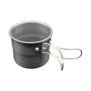 Aluminum Alloy Cup with Foldable Handle Cookware Coffee Mug Portable Camping Cup