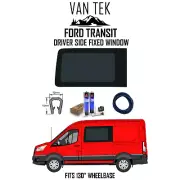 Ford Transit 130" DRIVER Side Solid Window FIT KIT AND U TRIM 2015 - 2023