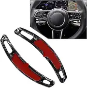 Car Steering Wheel Shift Paddles for P&orsche Panamera M&acan Cayenne Carrera 991 Car Steering Wheel Shifter Styling Accessories 2PCS HTEOPOEKFR(Forged Pattern)
